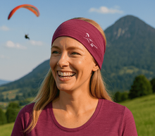 Lade das Bild in den Galerie-Viewer, DHV Merino Stirnband Zwetschke