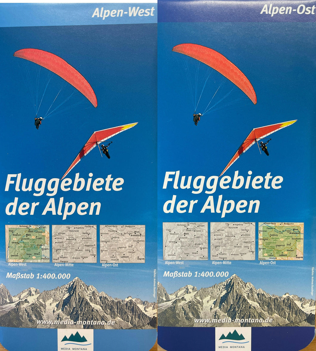 Fluggeländekarten der Alpen OST und WEST