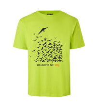 Lade das Bild in den Galerie-Viewer, Drachen ID T-Shirt &quot;WE LOVE TO FLY&quot; Farbe lime
