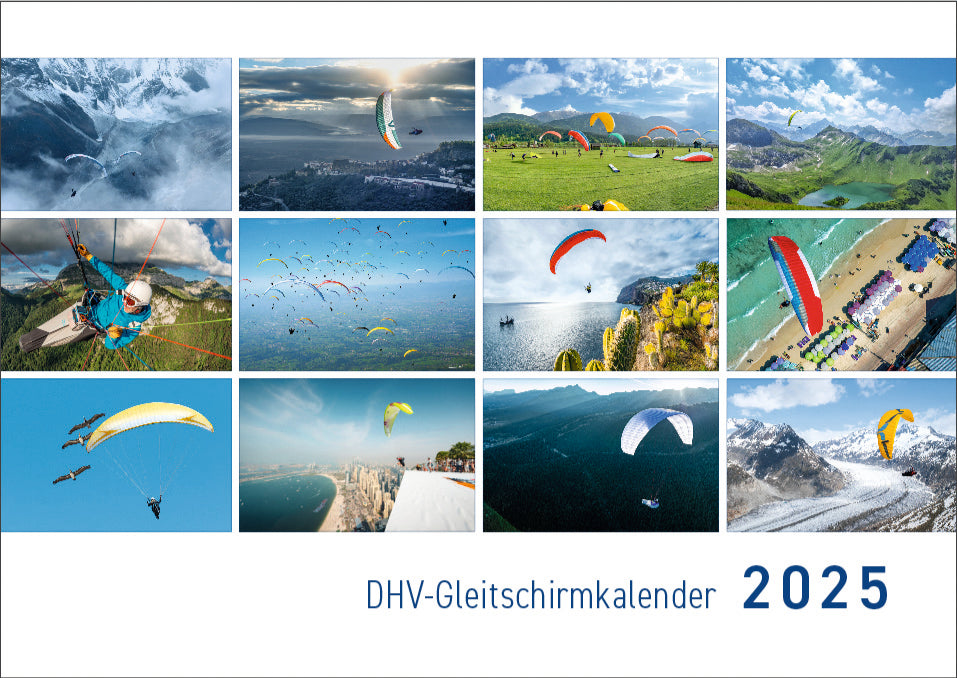 DHV Gleitschirmkalender 2025, Größe A2, -limitierte Auflage-
