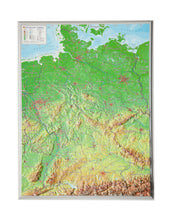 Lade das Bild in den Galerie-Viewer, Deutschland Reliefkarte A3 mit oder ohne Holzrahmen
